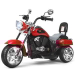 Chopper-stil motorcykel elmotorcykel barn motorcykel motorcykel 91 x 48 x 64 cm Röd + Svart