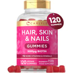 Hair Skin and Nails Gummies | 120 Count | Vegan | By Carlyle