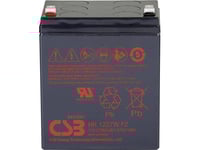 Csb Battery Hr 1227W High-Rate Hr1227wf2 Blybatteri 12 V 6,2 Ah Blyfilt (B X H X D) 90 X 106 X 70 Mm Platt Plugg 6,35 Mm, Platt Plugg 4,8 Mm Underhållsfritt,