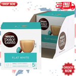 Nescafe Dolce Gusto Flat White Coffee Pods (Pack of 3, Total 48 Capsules)
