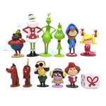Hemdekoration 12 st/set Jul The Grinch Figur Leksaker Tårtdekoration Present[HK]