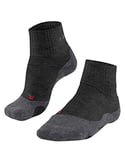 FALKE Women's TK2 Explore Short W SSO Wool Thick Anti-Blister 1 Pair Hiking Socks, Grey (Asphalt Melange 3180), 4-5