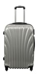 Koffert - Hardcase koffert - Mediumstorlek - Grå mussla - Exklusiv reseväska