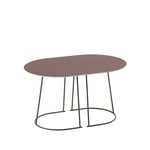 Muuto Airy soffbord ovalt plum, nanolaminat, small