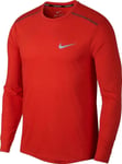 Nike Men's Long Sleeve Sweatshirt Breathe Rise 365 Running Shirt, Red, XXL