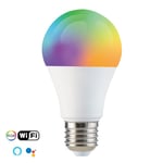 euroLighting LED-lamppu E27 8,5W Tuya-app RGBW, WiFi, himmennys