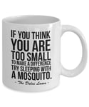 If You Think You are Too Small to Make a Difference Try Sleeping with a Mosquito - Coffee Mug Gift