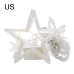Led Twinkle Stars String Light Party Room Curtain Decoration Colorful Star Us Plug