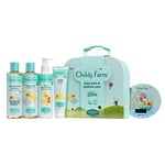 Childs Farm Baby Gifting Suitcase Baby Wash Bubble Bath Baby Moisturiser Napp...