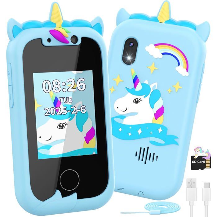 Téléphone Portable Jouet Pour Enfants 3-10 Ans - Avec Appareil Photo Double 8MP, Jeux, Lecteur MP3 - Cadeau Idéal Anniversaire, Noël - Garçons Et Filles Jouet éducatif écran Tactile Téléphone Portable Jouet Pour Enfants 3-10 Ans - Avec Appareil Photo Double 8MP, Jeux, Lecteur MP3 - Cadeau Idéal Anniversaire, Noël - Garçons Et Filles Jouet éducatif écran Tactile