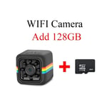 Mini caméra de Sport sans fil wifi SQ11, Caméscope à Vision nocturne 1080P hd, Micro dvr, Vidéo dv + Carte Micro sd 128 g