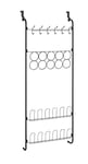 WENKO Rangement suspendu pour portes, organisateur mural polyvalent : support à chaussure, étagère de cuisine suspendue, pour foulards, etc., 59 x 150,5 x 18,5 cm, métal thermolaqué