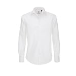 B and C Collection Black Tie Long Sleeve Shirt - White / L