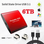 SSD Externe 6TO USB Type C  SSD Disque Dur Externe Portable Flash USB C 3.1 Fonctionne pour Windows Mac OS Ordinateur PC