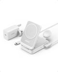 Anker MagGo 3-in-1 Wireless Charging Station, MagSafe Charger White