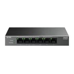 TP-Link LiteWave LS106LP nätverksswitchar Ohanterad Fast Ethernet (10/100) Strömförsörjning via Ethernet (PoE) stöd Svart