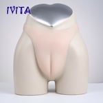 Ivita Silicone Fake Strap Vagina Panties Crossdressers Props Thong Knickers