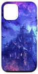 Coque pour iPhone 14 Pro Foreboding Haunted House Sky Tourbillons Gothiques Chauves-souris