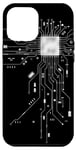 Coque pour iPhone 12 Pro Max CPU Cœur Processeur Circuit imprimé IA Geek Gamer Heart