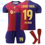UEFA Euro 2024 Barcelona Hemma Nr.19 Lamine Yamal Fotbollströjor Barnfotbollsutrustning 26