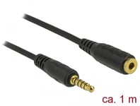Delock - Rallonge de câble audio - mini jack à 5 pôles mâle pour mini jack à 5 pôles femelle - 1 m - noir
