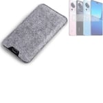 Felt case sleeve for Xiaomi 13 Lite grey protection pouch