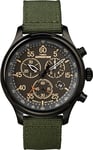 Timex Expedition Montre chronographe pour homme avec bracelet en tissu 43 mm TW4B10300