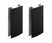 2x jonction de plinthe 150mm noir brillant multi angle angulaire coin cuisine raccord connecteur pied de meuble profil PVC plastique finition