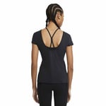 Nike Yoga Luxe Short Sleeve T-shirt Black L Woman
