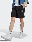 adidas Plus Size Small Logo Chelsea Short - Black, Black, Size 3Xl, Men