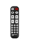 Geemarc TV1 - Télécommande Universelle Facile d’Utilisation avec 19 Gros Boutons Programmables pour Séniors - Télécommande d’Origine Requise pour Appairage - Fonctionne en Infrarouge
