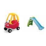 Little Tikes Cozy Coupe Car, Kids RideOn Foot to Floor Slider & First Slide - Playset for Indoor or Outdoor Use - Garden Toy and Outdoor Activity for Kids, Durable, Stable, Blue & Green Garden Toy