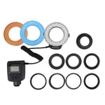 Ladieshow Flash Light Kit, Portable 48 LED Ring Flash Light Lens Adapter Rings Kit for Canon for Nikon for Fuji SLR Camera