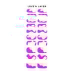Love'n Layer Abstraction Dahlia Purple Självhäftande nagellack