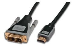 Digitus 5.0 m Type A mâle vers DVI vers D 24 + 1 mâle câble Adaptateur HDMI – Noir