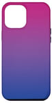 Coque pour iPhone 14 Pro Max Dégradé Ombre Bisexuel Pride Drapeau Rose Violet Bleu Rayures