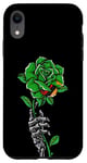 Coque pour iPhone XR Rose de Zambie avec squelette drapeau zambien racines Souvenir de la Zambie