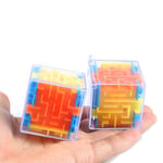 2PCS Small 3D Maze Magic Box, Balance Challenge for Kids and Adults - 6 Sides Mini Maze Rolling Balls Toys for Kids as Birthday Holiday - Cube Stress Reliever Ball Toy