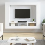 Vidaxl - Meuble tv blanc 152x22x113 cm bois d'ingénierie