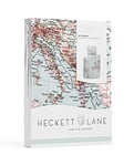 Heckett Lane Greyson Duvet Cover, 100% Coton Satin, Crystal Blue, 135 x 200 Cm, 1.0 Pieces