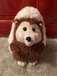 White & Brown Cute Furry Hedgehog Doorstop Leonardo Hedge Hog Door Stop LP99381