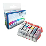 Refresh Cartridges Value Pack BCI-6Bk/6C/6M/6Y/6PC/6PM Ink Compatible With Canon