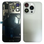 iPhone 16 Pro Max Baksida med smådelar - Vit Titan