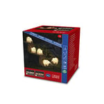 Konstsmide LED Acrylic Elephants, Set of 5, 40 Warm White Diodes, 24 V, Outdoor (IP44), 3.6 W, White Cable - 6256-103