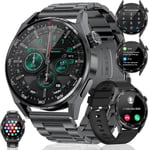 Montre Connectée Homme Avec Appel Bluetooth Assistant Vocal, 3 Bracelets, 1.39"" Montre Connectée Sport Avec 100+ Modes Sportifs, 360amh, Spo2, Calorie Smartwatch Pour Android Ios