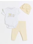 River Island Baby Baby Girls Turban Set 3 Piece Set - Yellow, Yellow, Size 3-6 Months
