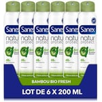 Déodorant Sanex Natur Protect Fresh efficacité 48h bio spray 200ml - Lot de 6