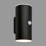 Briloner - Lampe murale LED rechargeable avec détecteur de mouvement, capteur crépusculaire, minuterie 20 sec, applique murale extérieure, 15,5x7x8,5 cm (hxlxp), noir
