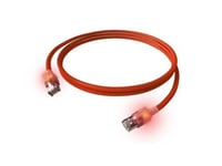 Easylan S/Ftp Dualboot Led Cat.6A Patchkabel, Rj45 / Rj45, Lsoh, Röd, 1,5 M