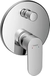 Hansgrohe Rebris S Single Lever Bath Mixer for Concealed Installation with Integrated Security Combination According to EN1717 for iBox Universal, Chrome, 72467000